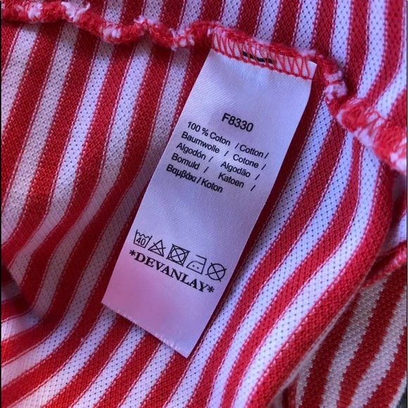 LACOSTE Men’s Coral & White Micro-Stripe Cotton Pique Knit Shirt - Size EU6/US L - Picture 9 of 12